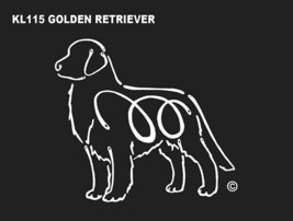 Golden Retriever K Line Dog Breed Window Tattoo Decal - $9.99