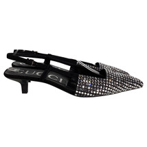 Gucci Crystal Slingback Pumps In In Leather Women Black Size 39 - £459.79 GBP