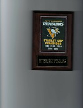 PITTSBURGH PENGUINS PLAQUE STANLEY CUP CHAMPIONS CHAMPS HOCKEY NHL - $4.94