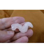 (Y-CATE-558) little Pink quartz baby INCH WORM CATERPILLAR gemstone figu... - €17,16 EUR