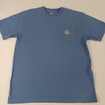 Carhartt 103178 445 Original Fit Men's Blue Cotton T-Shirt Short Sleeve Size M image 8