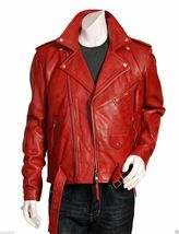 New Leather Jacket for Men Genuine Lambskin Biker Motorcycle Leather Jacket - $169.99