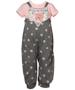 Bonnie Jean Cute Gray and Pink One Piece Coverall, Infant 12M, 18M, 24M - $34.10 CAD