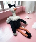 Plush Pillowfort 21&quot; Ballerina Ballet Ostrich Stuffed Animal black bow EUC - €11,00 EUR