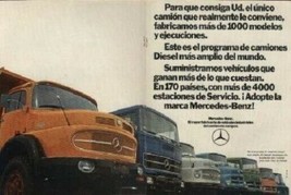 1972 Camiones MERCEDES-BENZ (Camions) Annonce Couleur Vintage - Espagnol -... - £9.61 GBP