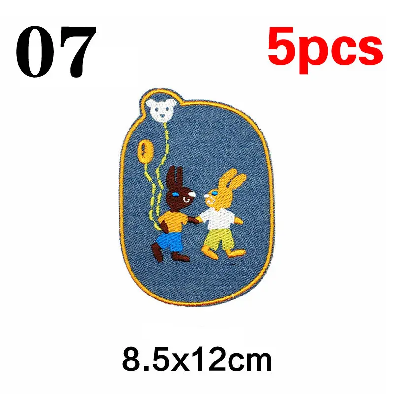 5Pcs Sewing Repair Elbow Knee Patches Iron-On for Clothing Jeans - £12.77 GBP