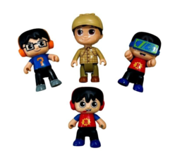 Ryan&#39;s World Lot of 4 Action Figure Toys 2.5 - 3 Inch Headset Gamer Detective - £9.04 GBP