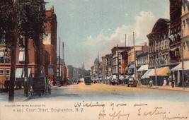 Binghamton New York~Court Street~Rotograph 1900s Photo Postcard - £8.47 GBP