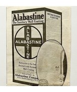 1921 Alabastine Paint Wall Coating Home Advertisement 12 x 5 Antique - $16.50