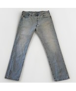 Levis 501 Jeans Mens Sz 38 x 34 Button Fly Big E Red Tab Premium Blue St... - $572.24 MXN