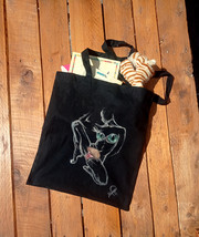 Lady Cat, Special Design Handmade Tote Bag - £12.06 GBP