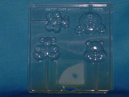 CANDY MOLD Teddy Bears 4 molds Clear Plastic Sheet - $3.95