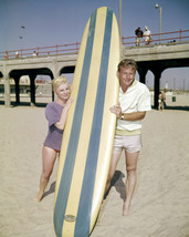 Route 66 Photo Print Martin Milner 8X10 Holding Surf Board On Beach - £7.67 GBP