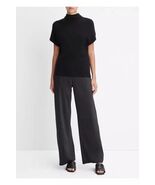 VINCE Wool Cashmere Mock Neck Popover black Vest Small New $298 - $116.82