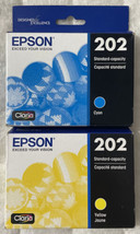 Epson 202 Cyan Yellow Ink Cartridges T202220 T202420 Exp 2024 Sealed Retail Box - £19.96 GBP