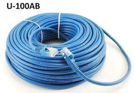 100Ft 26Awg Molded Cat5E 350Mhz Ethernet Blue Rj45 Network Cable - - £22.71 GBP
