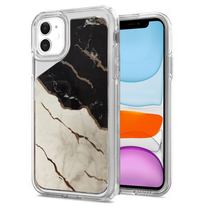 Design Electroplated IMD Chrome Hybrid Case for iPhone 11 Pro Max 6.5″ MARBLE - £6.84 GBP