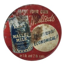 Kraft Malted Bottle Cap metal Lid - 2 1/4&quot; Vintage 1930s Milk Cap Advertising - £9.74 GBP