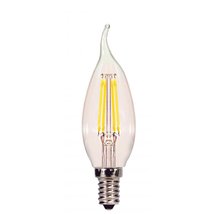 Satco 09891 - 3.5W CFC/LED/30K/CL/120V S9891 Candle Tip LED Light Bulb - £5.44 GBP