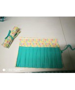 Handmade Popcycle Quilted cotton fabric crochet hook holder - $95.91 MXN