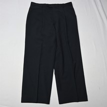 Vtg HUGO BOSS 33x29 Black Dr Hook US Old Money Pleated Wool Dress Pants - £46.41 GBP