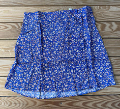 madewell NWT $88 women’s floral mini skirt size 8 blue k3 - $29.69
