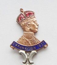 Collector Souvenir Spoon George VI Coronation 1937 Two-tone Vintage - £11.98 GBP
