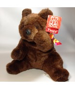Fiesta Teddy Bear Plush Brown 11&quot; Sitting Paw Bear Grizzly Stuffed Anima... - £31.35 GBP