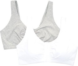 Fruit of the Loom Women&#39;s Front Close Builtup Sports Bra 36 Grey Heather... - £14.70 GBP