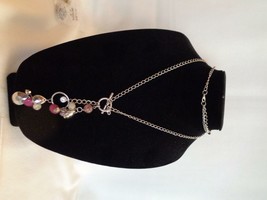 Paparazzi Necklace - Long (new) Silver Necklace w/ Reddish Brown Beads - $6.18