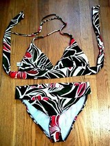 Sunsets First Bloom Halter Bikini Swimsuit Size Large NWT $110 - $58.50