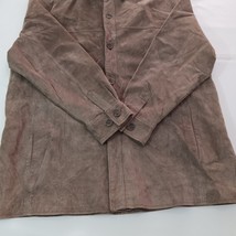 Pronto Uomo Leather Jacket Men's XL Suede Brown Button Up Sport Coat Genuine image 12