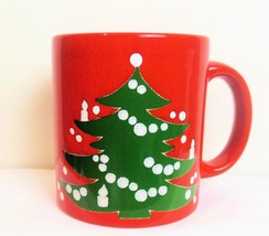 Christmas Tree Mug Vintage Waechtersbach RED West Germany - £12.46 GBP