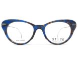 STATE Brille Rahmen NARA ATLAS CHROME Brown Blau Schildplatt Silber 51-1... - £184.95 GBP