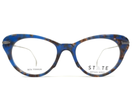 State Brille Rahmen Nara Atlas Chrome Brown Blau Schildplatt Silber 51-19-145 - $233.39