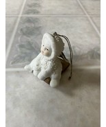 SNOW BABY White  Snow Baby Riding on a Sled (No Box) Christmas ornament - £10.46 GBP