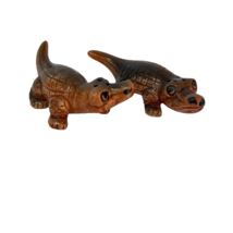 Alligator Crocodile Salt And Pepper Shakers Vintage Ceramic Collectible - $159.95 MXN