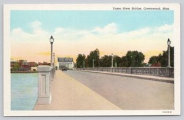 Postcard Yazoo River Bridge Greenwood Mississippi - £2.89 GBP