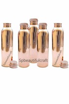 Copper Water Drinking Bottle Leak Proof For Health Benefits Joint Free Set Of 5 - £62.25 GBP