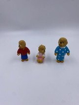 3 Piece Lot of Vintage Fuzzy Flocked Head Berenstein Bears Sissy, Brother, Mama - $11.30