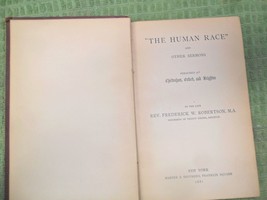 The Human Race &amp; Other Sermons By Rev. F.W. Robertson ~ 1881 ~ Hardback/Harper - £32.47 GBP