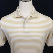 Fairway &amp; Greene Mens Pureformance Golf Polo Shirt Yellow Stripe Size Large - £11.59 GBP
