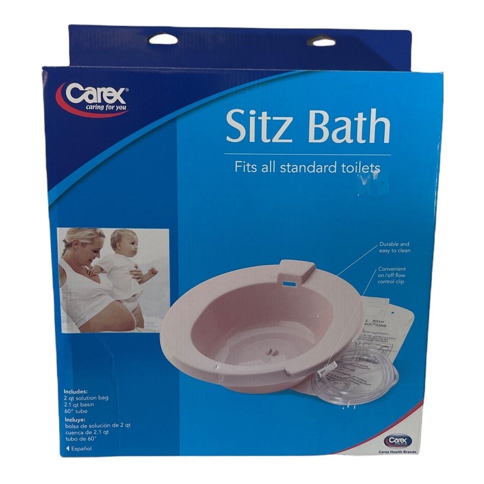 CAREX Sitz Bath Fits All Standard Toilets 2qt. Solution Bag &amp; 60&quot; Tube C... - $11.83
