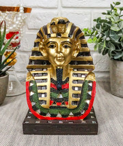 Ancient Egyptian Mask Of King Tut Bust Statue 6&quot;H Pharaoh Tutankhamun With Nemes - £18.18 GBP