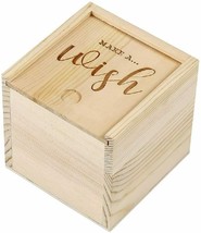 Make a Wish Individual Cupcake Container Carrier Holder Sweets Wood Box 4 x 5 - £15.65 GBP