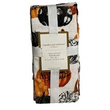 Cupcakes Cashmere Halloween Napkins Hocus Pocus Pumpkins Cat Fall Set Of 6 - $349.98 MXN