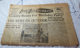 The News Outlook Bath County Ky Newspaper Sesqui Edition August 24, 1961 - $17.60