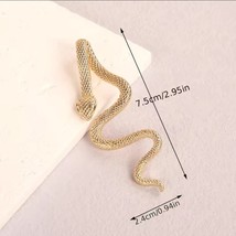  Unique Statement Dangle GoldTone Earrings With Snake Design ( 1 Pc ) - $17.64