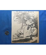 World War 2 WW2 Comic Sketch ORIGINAL From newsprint - COMMUNISM LOOT OF... - $19.78