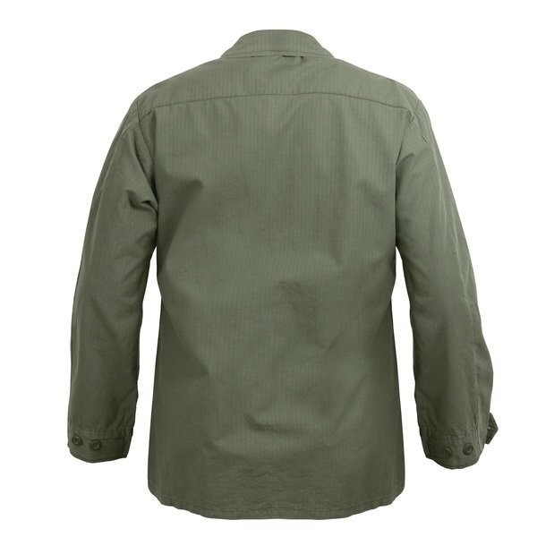 OD Green Vintage Military Rip-Stop Vietnam Era BDU Fatigue Shirt Fast Shipping Item image 9